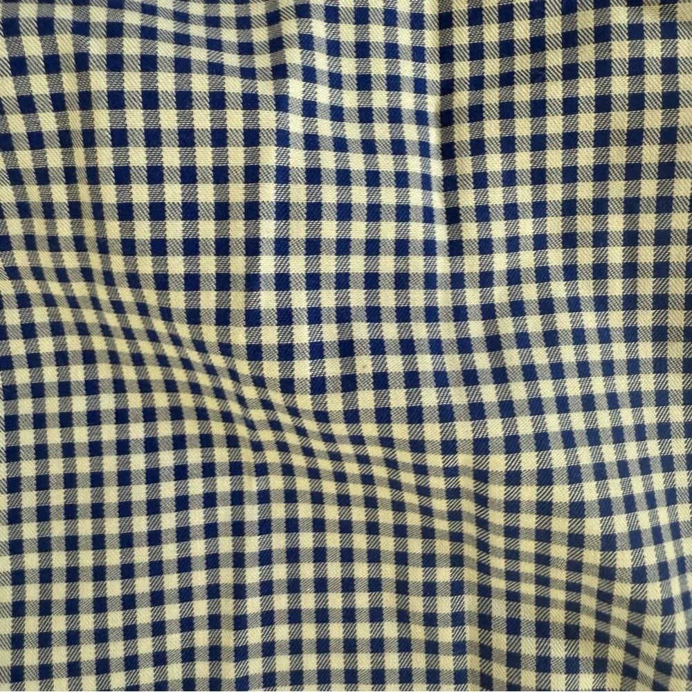 Banana Republic‎ Slim Fit Non Iron Long Sleeve Button Up Men XL Blue White Check